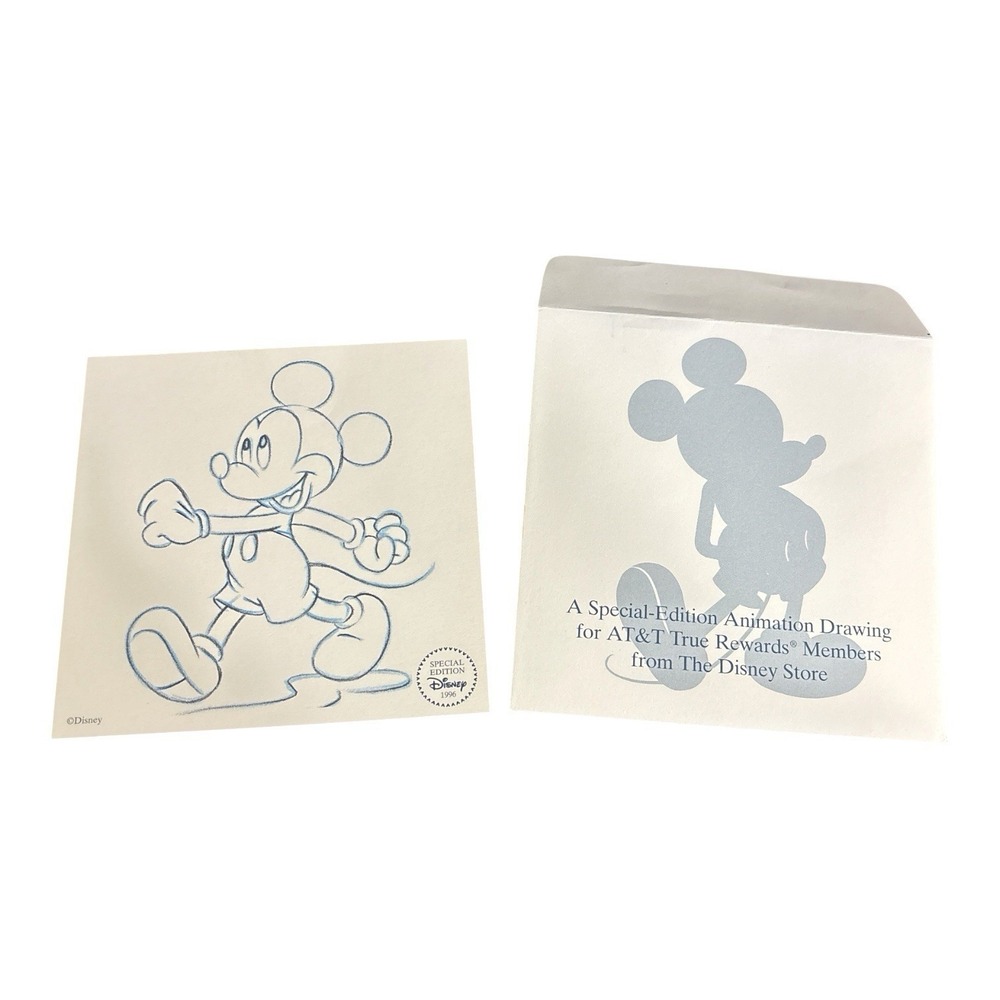 Vintage (96') Disney Store Mickey Mouse Animation Drawing AT&T Special Edition